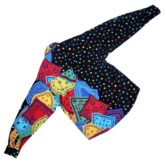 Vintage Wrangler 90s Western Bandana Polka Dot Button-Up Shirt L - Picture 7 of 10